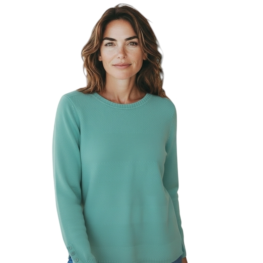 Talbots Tiffany Blue Crewneck 100% Cotton Sweater
